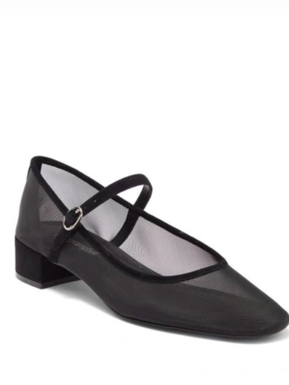 Women's Black Mesh Mary Jane’s